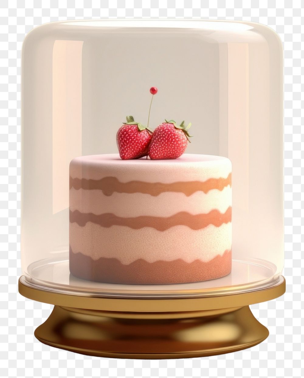 PNG Cake strawberry dessert glass.