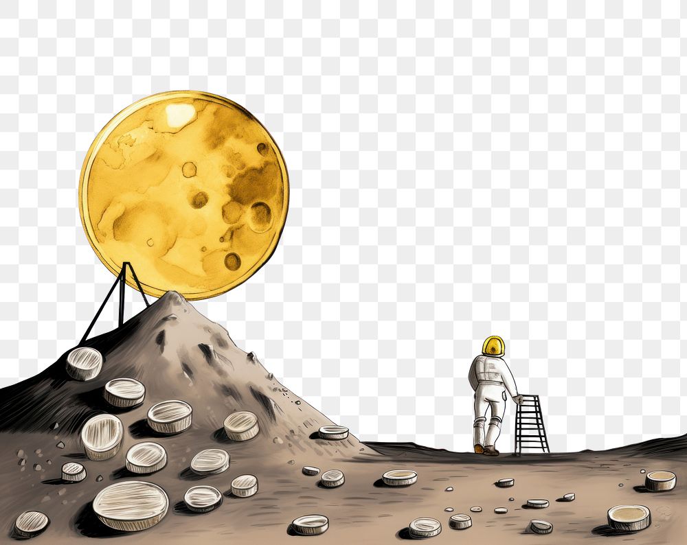PNG Coin finance moon outdoors.