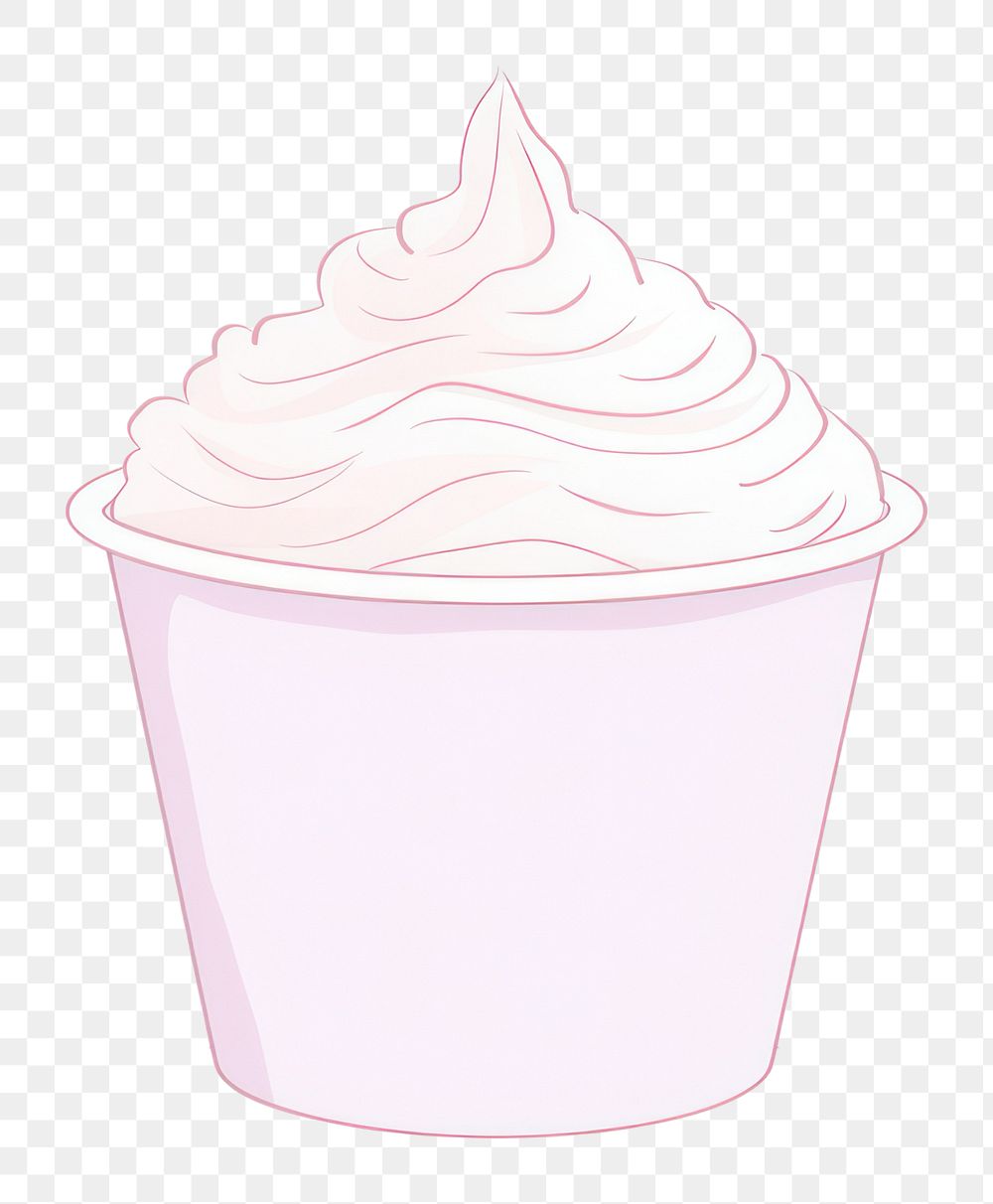 PNG Yoghurt dessert drawing cream.