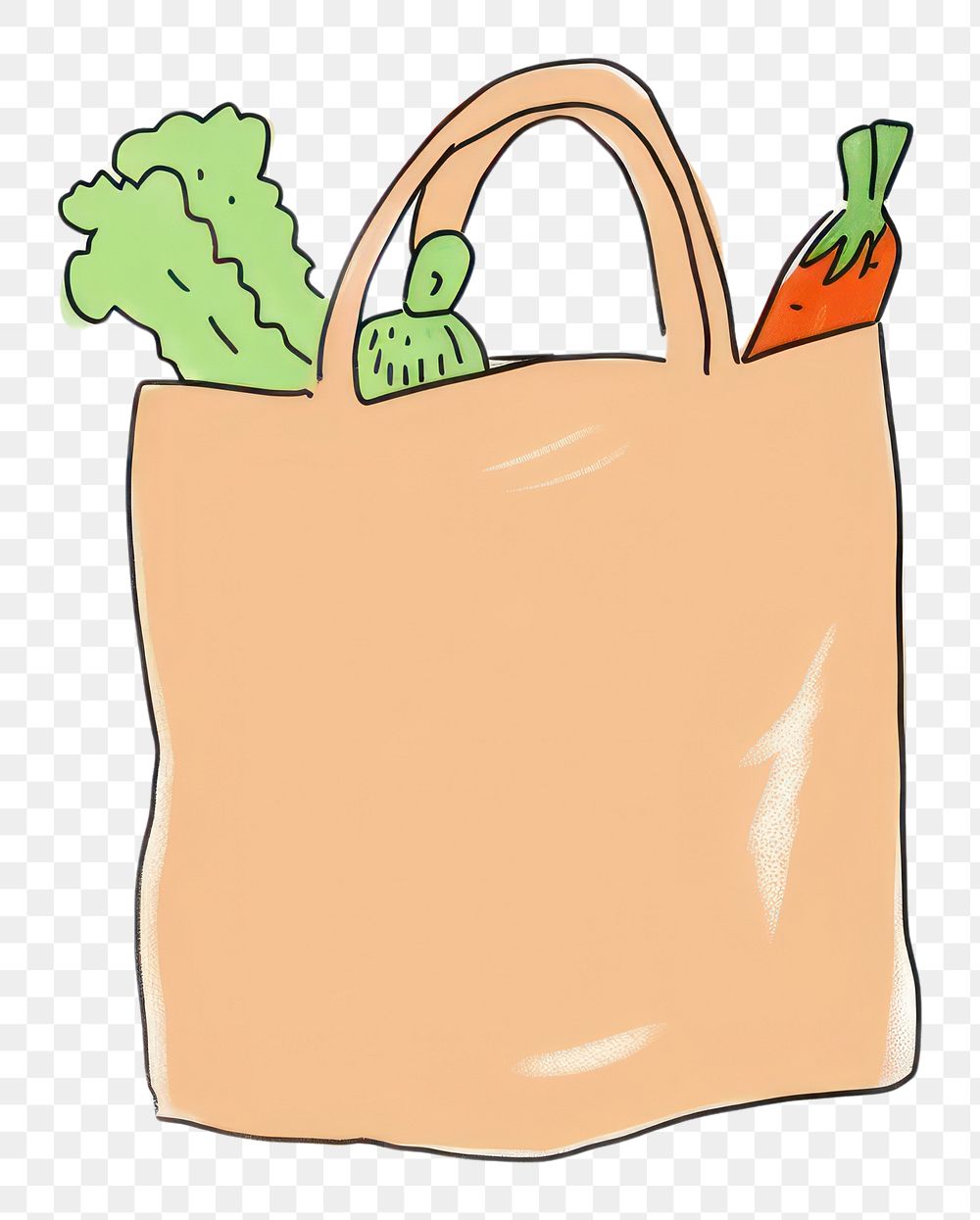 PNG Grocery bag handbag consumerism accessories.