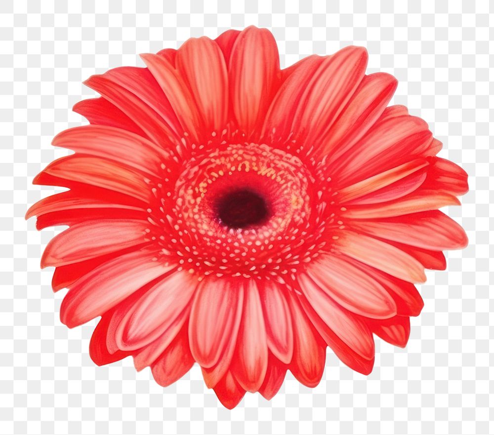 PNG A red gerbera flower petal daisy.