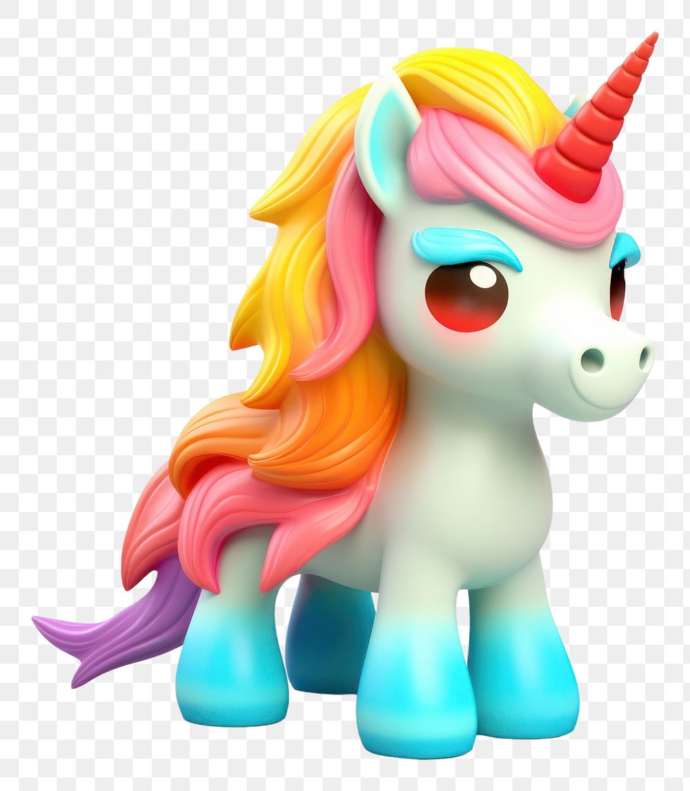 PNG Unicorn and rainbow figurine nature toy