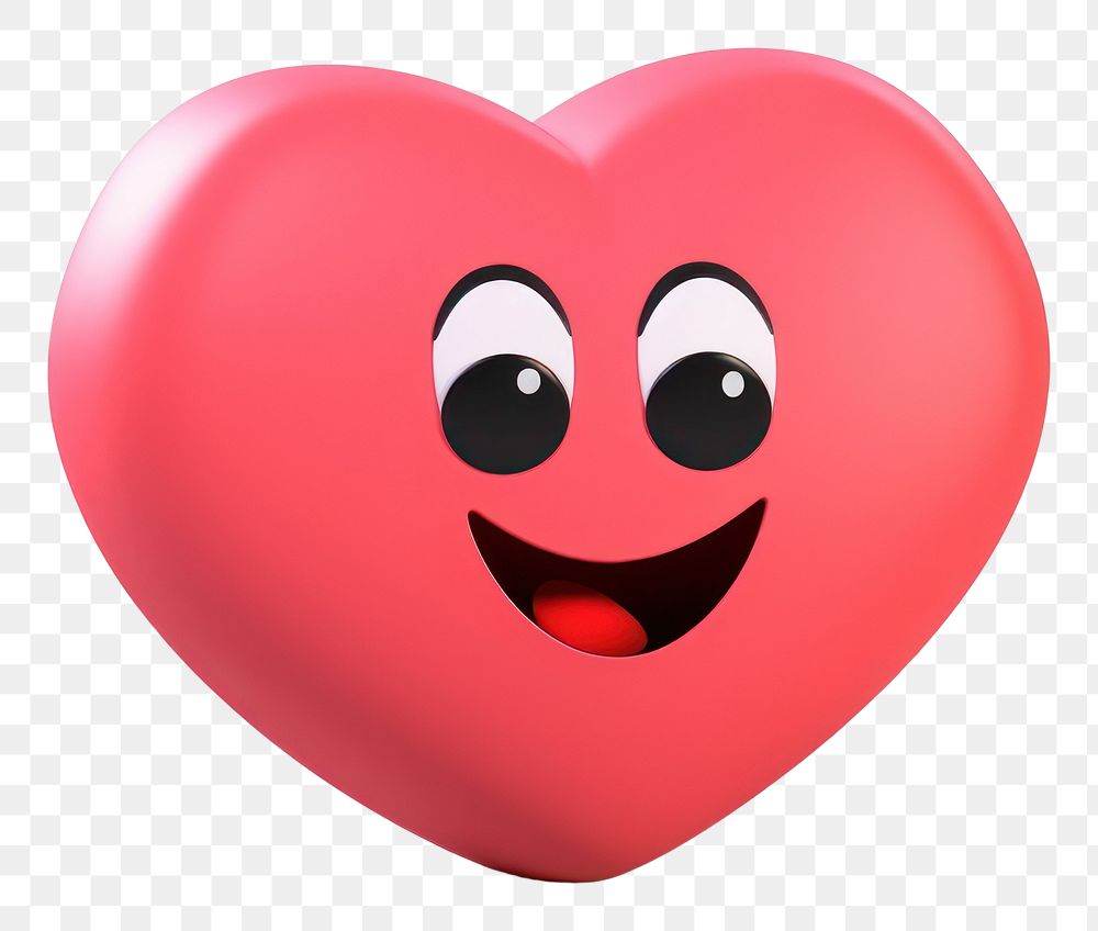 PNG Love emoji heart white background anthropomorphic.