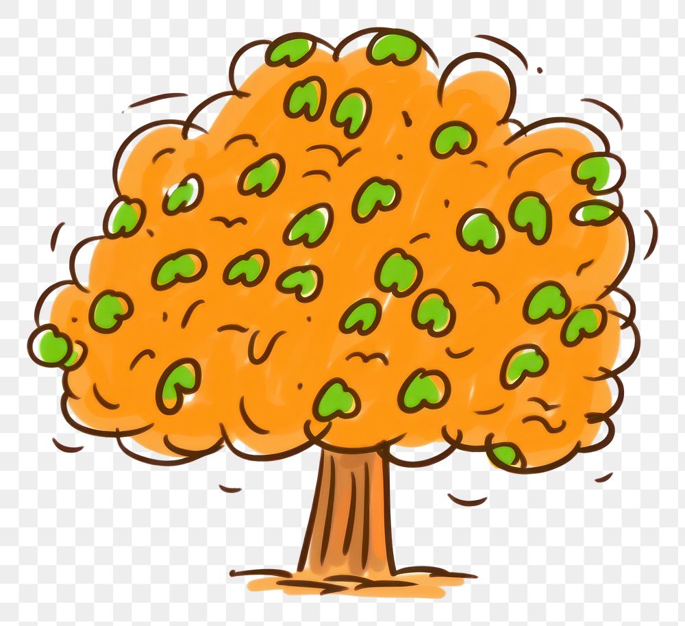 PNG Fall tree cartoon plant food.