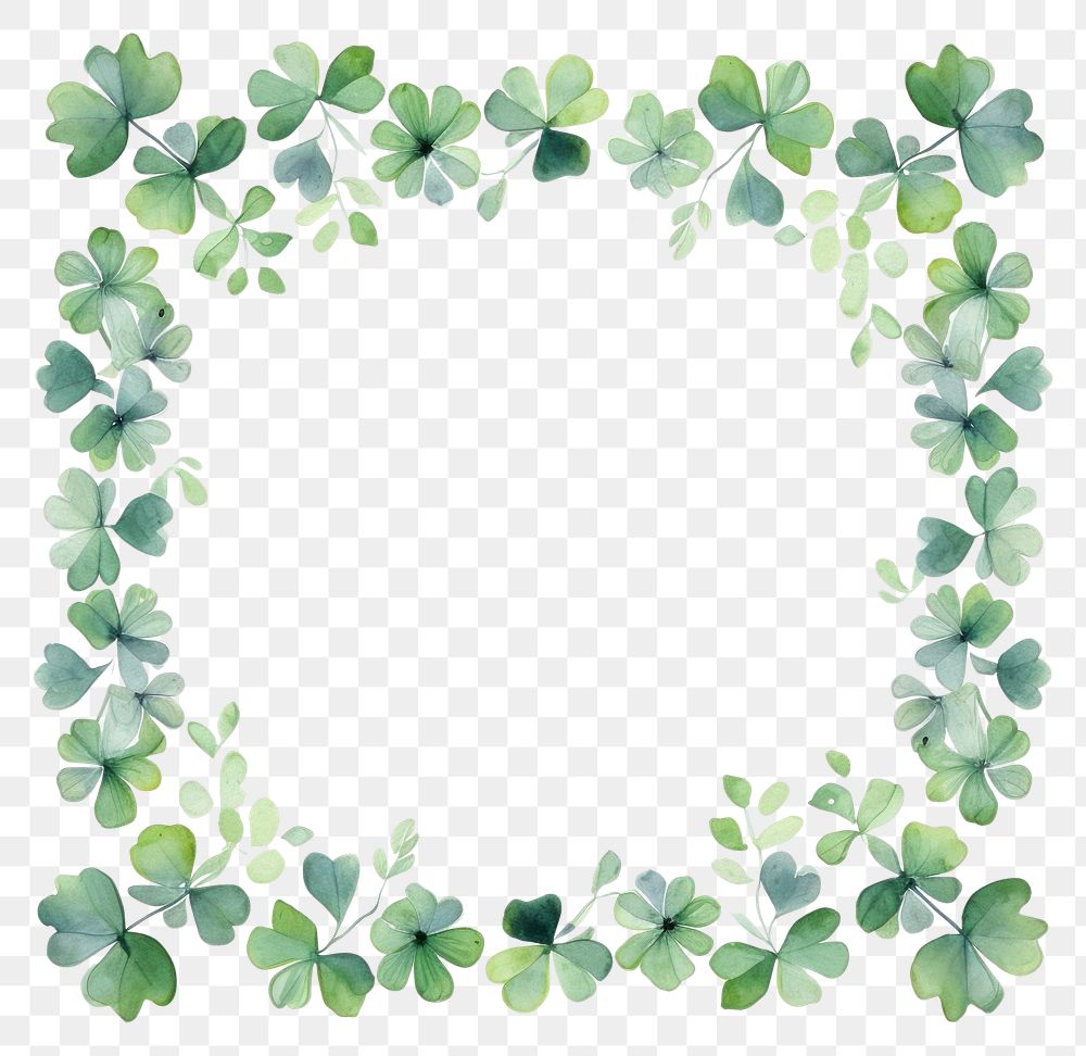 PNG Lucky clover square border pattern backgrounds green