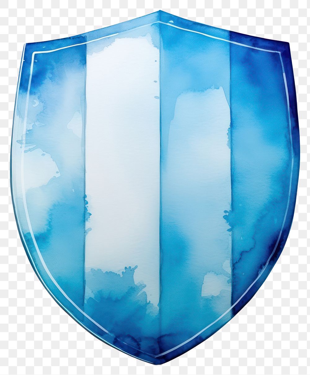 PNG  Shield blue white background protection. AI generated Image by rawpixel.