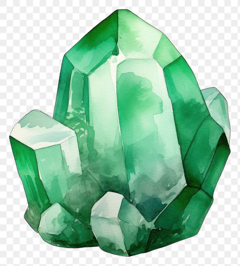PNG Emerald gemstone mineral crystal.