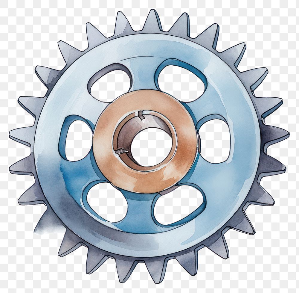 PNG  Gear metal wheel spoke. AI generated Image by rawpixel.