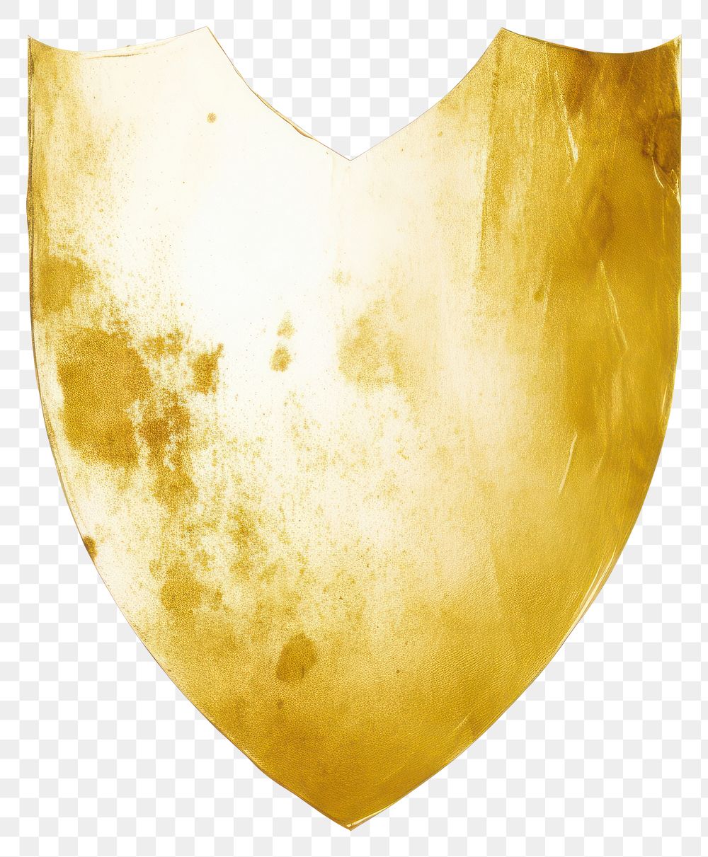 PNG  Shield gold white background protection. AI generated Image by rawpixel.