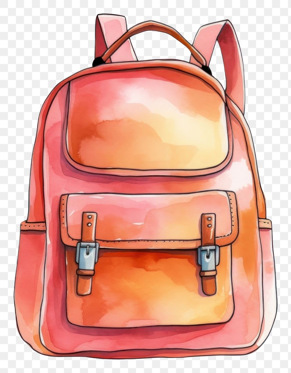 PNG School backpack pink bag white background.