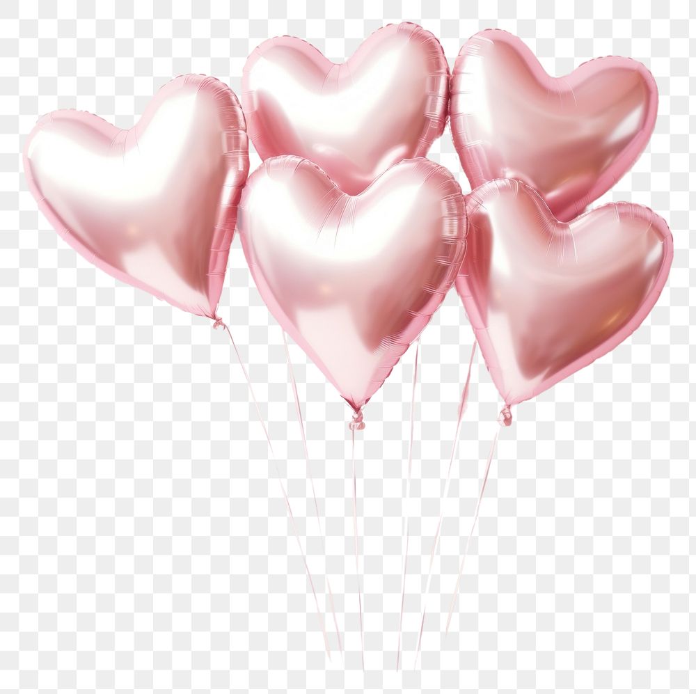 PNG Balloons in the hearts shape balloon pink celebration. AI generated Image by rawpixel.