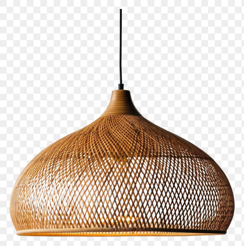 PNG  Woven Bamboo Ceiling Lamp lamp chandelier lampshade. AI generated Image by rawpixel.