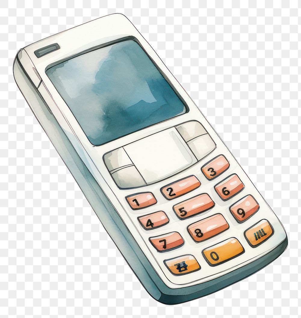 PNG  Cellphone white background mathematics electronics. AI generated Image by rawpixel.