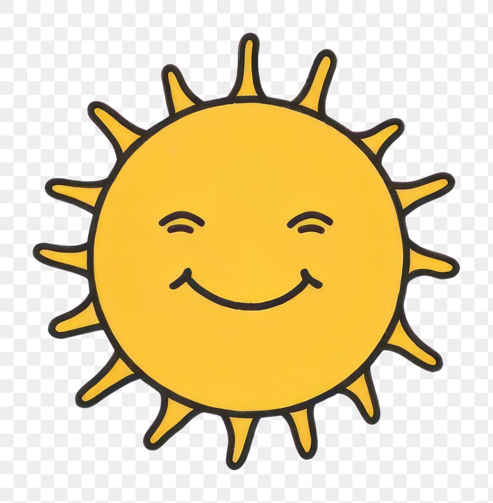 PNG Sun smiling icon shape sky creativity.