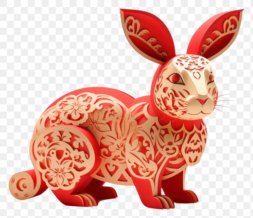 PNG Chinese new year mammal animal rabbit.