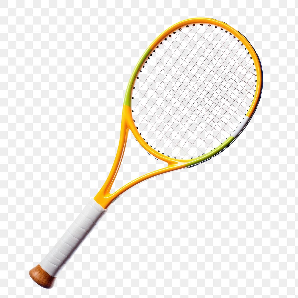 PNG Tennis racket with a Tennis ball tennis sports white background. AI generated Image by rawpixel.