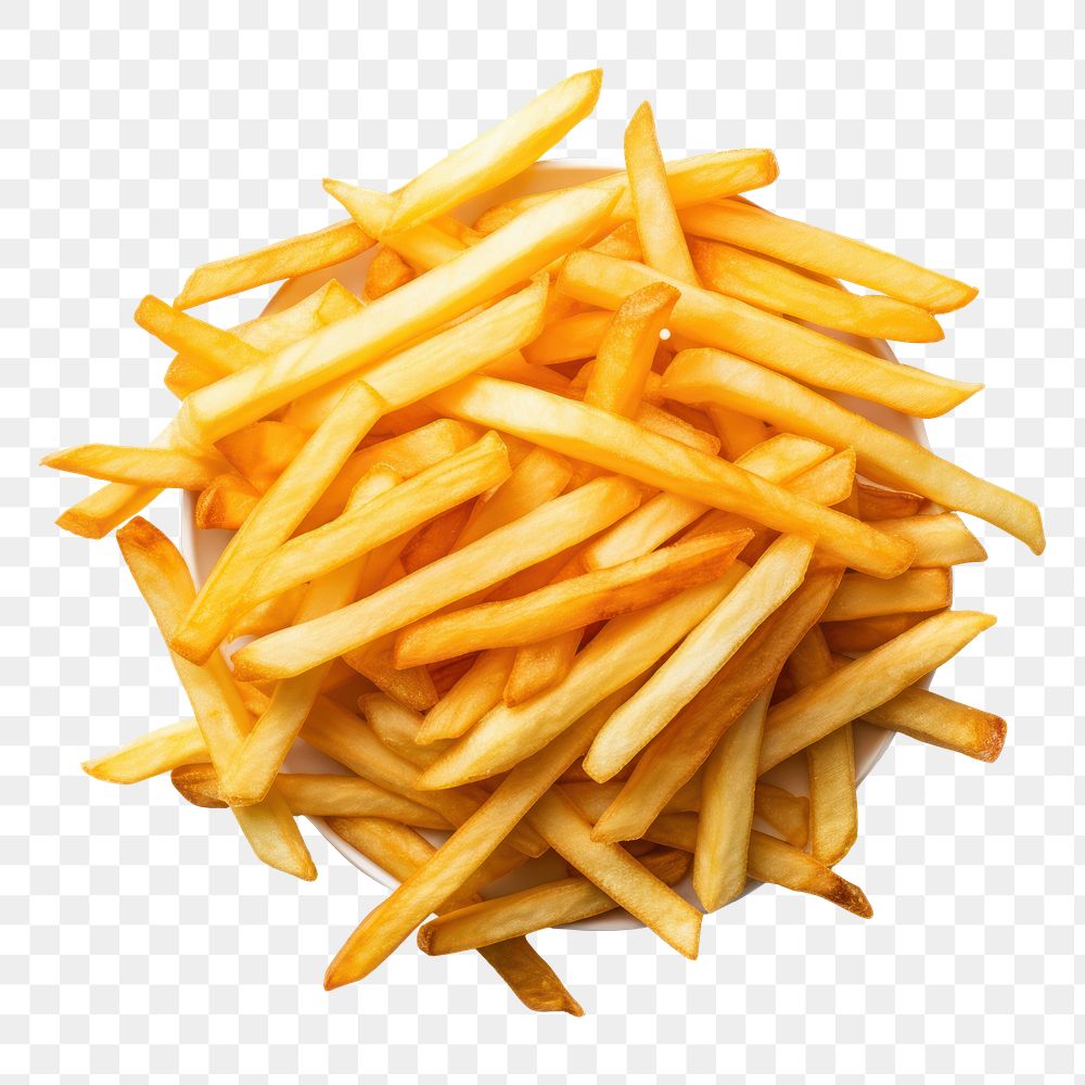PNG Fries food white background french fries. AI generated Image by rawpixel.