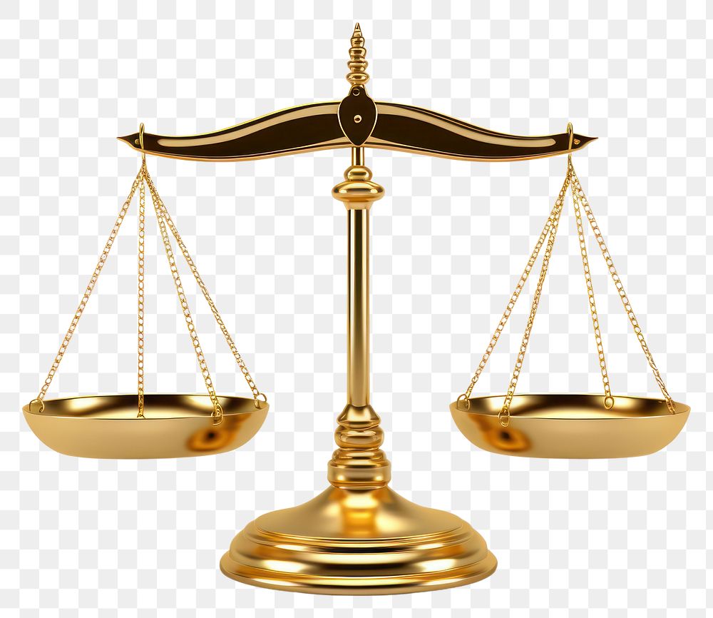 PNG Legal justice balance scale gold lamp white background.