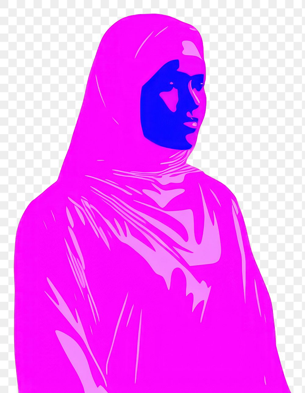 PNG  Muslim girl portrait adult woman.
