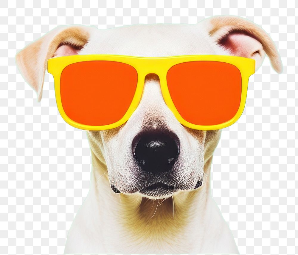 PNG  Dog wearing a sunglasses mammal animal pet.