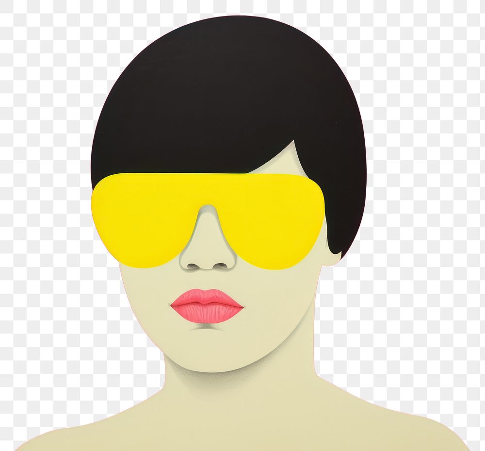 PNG  Woman wearing a sun glasses portrait photography sunglasses.