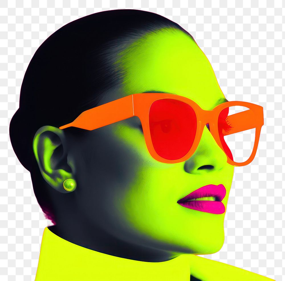 PNG  Woman wearing a sun glasses sunglasses portrait accessories.