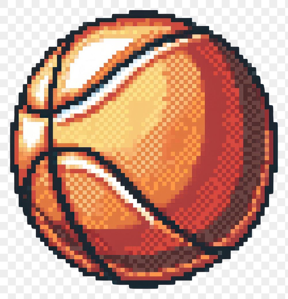 PNG Basketball pixel sports shape pixelated.