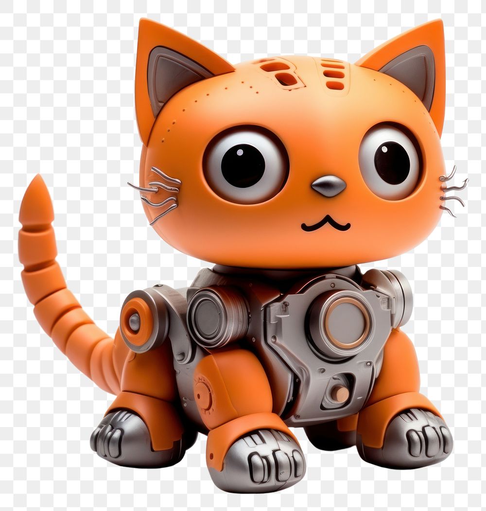 PNG Cute plasticine clay 3d cat robot animal mammal cute.