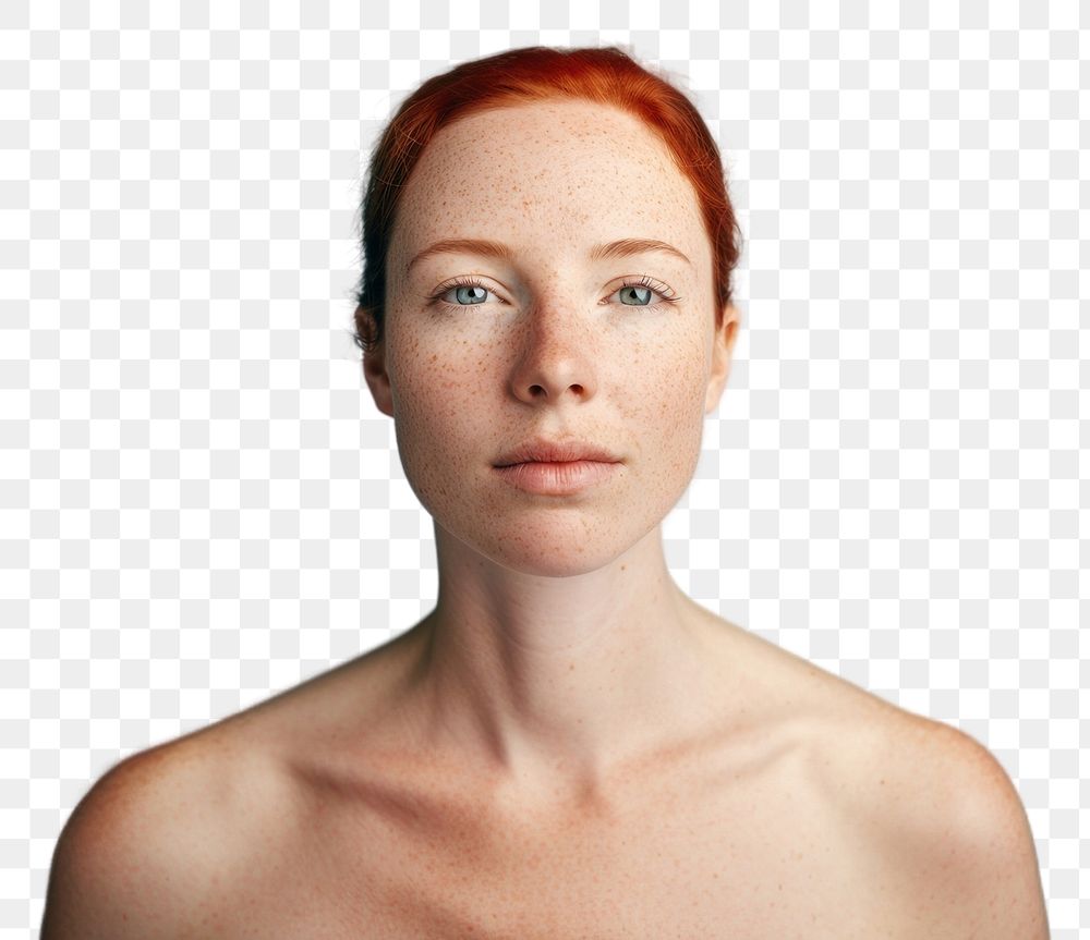 PNG  Freckles woman portrait adult photography.