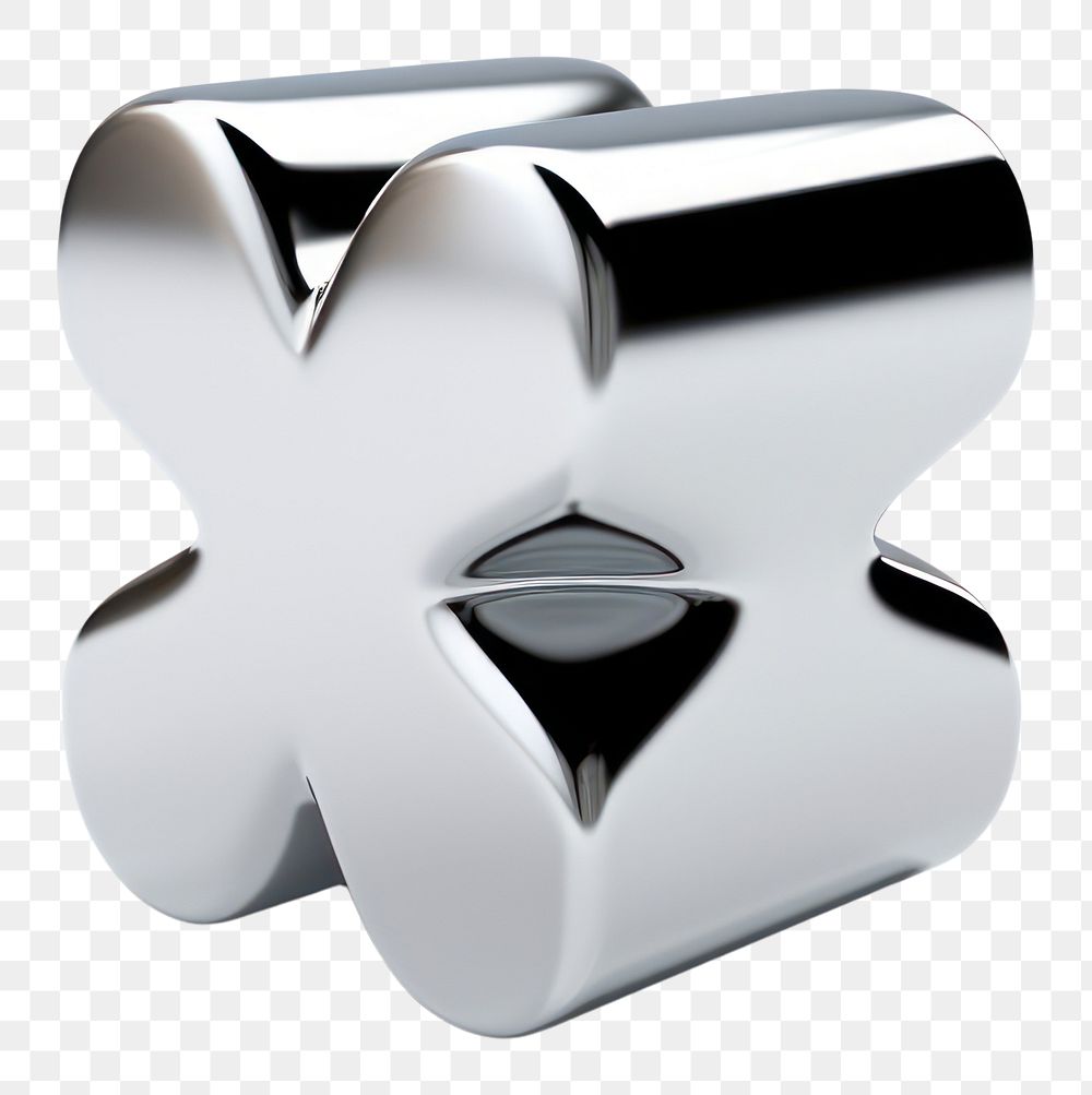 PNG Cross Chrome material platinum silver white.