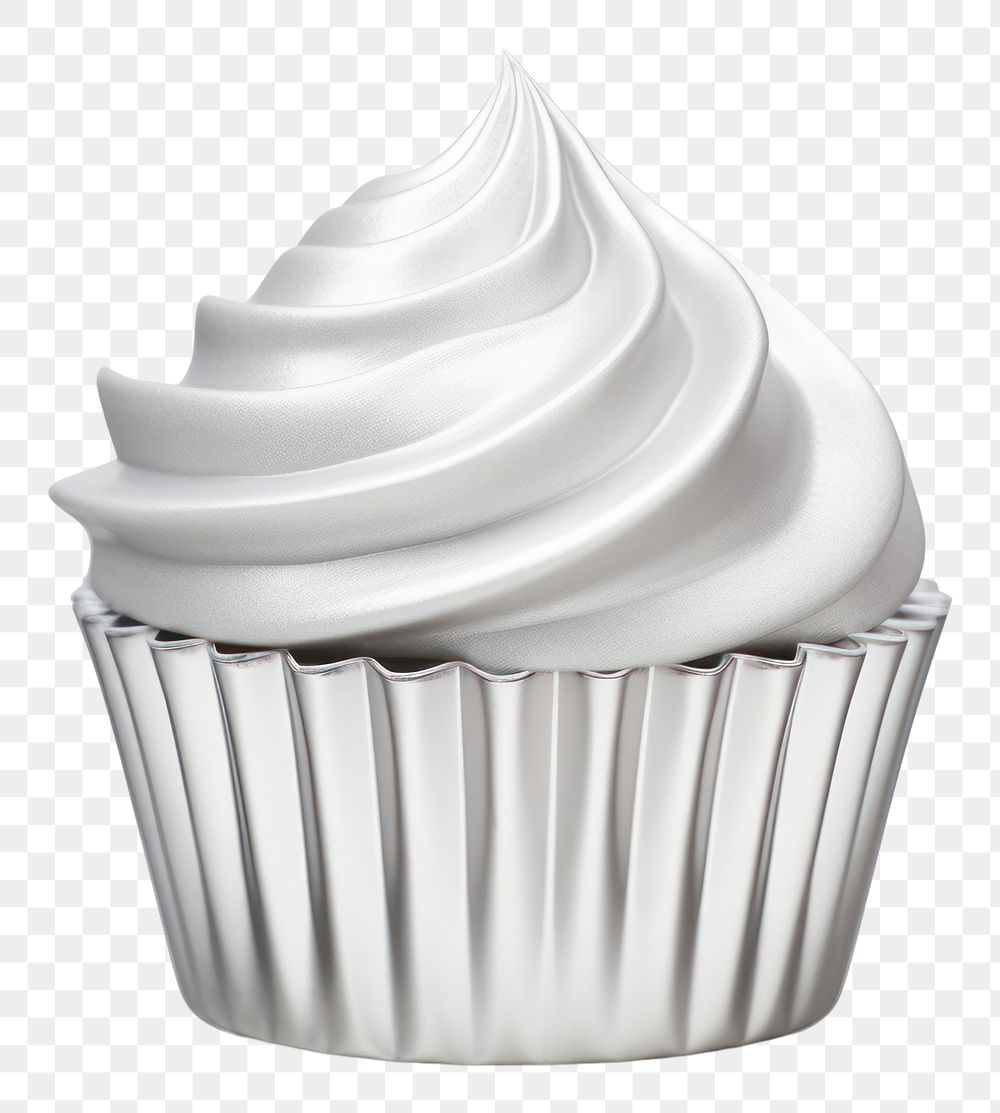 PNG Cupcake Chrome material dessert cream food.