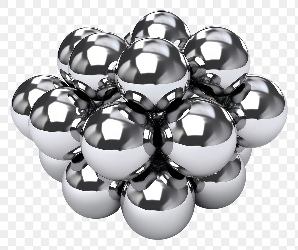 PNG DNAChrome material jewelry sphere silver.