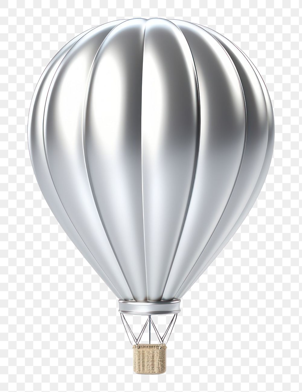 PNG Hot air balloon Chrome material aircraft white background transportation.