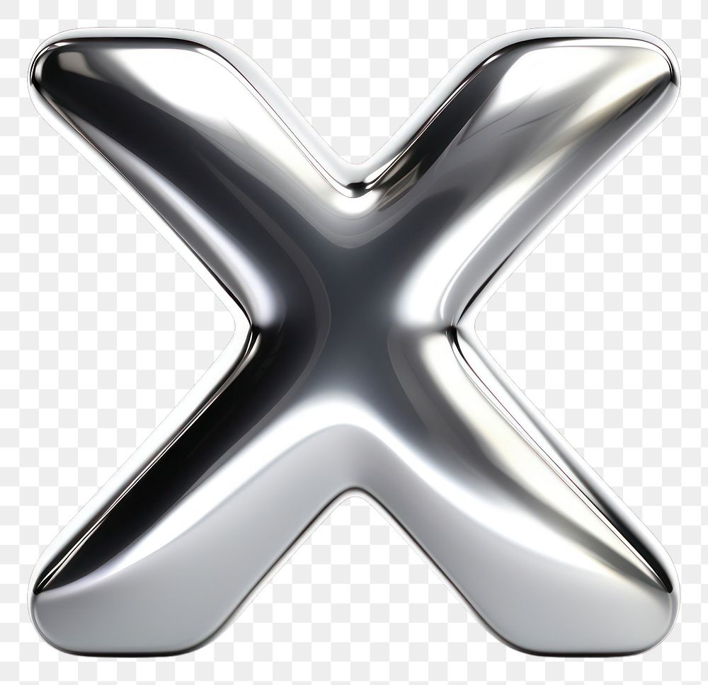 PNG X letter shape Chrome material white background furniture weaponry.