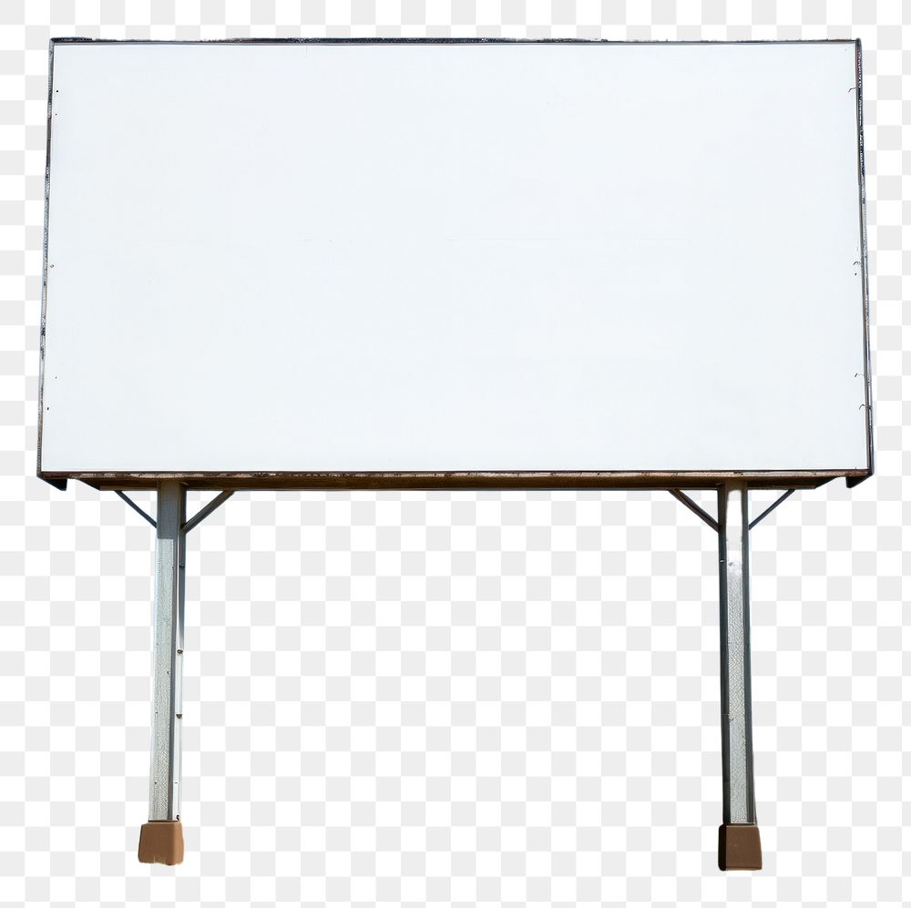 PNG Blank white retro billboard sign blue sky advertisement