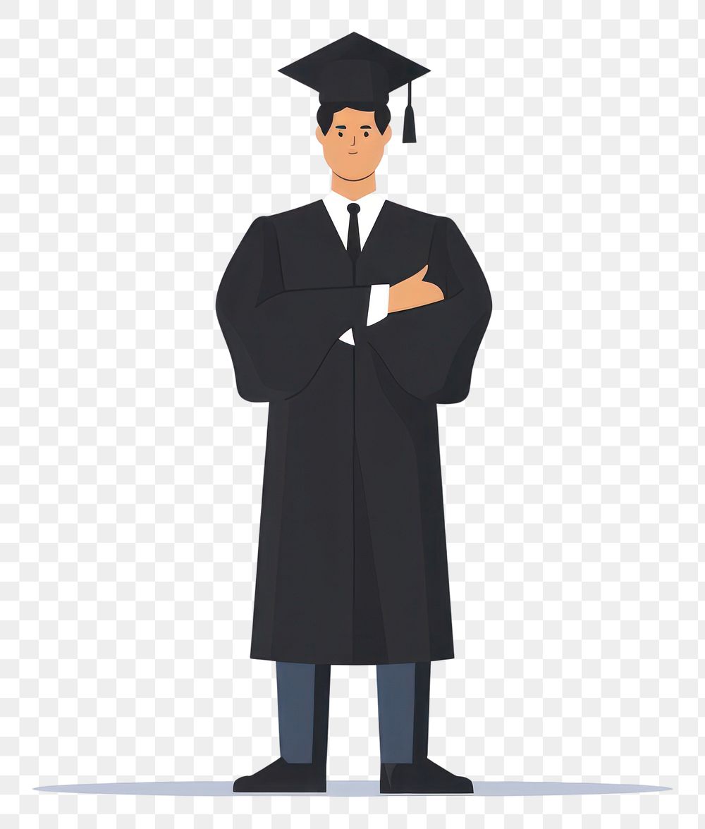 PNG Graduated lawyer flat illustration graduation student intelligence.