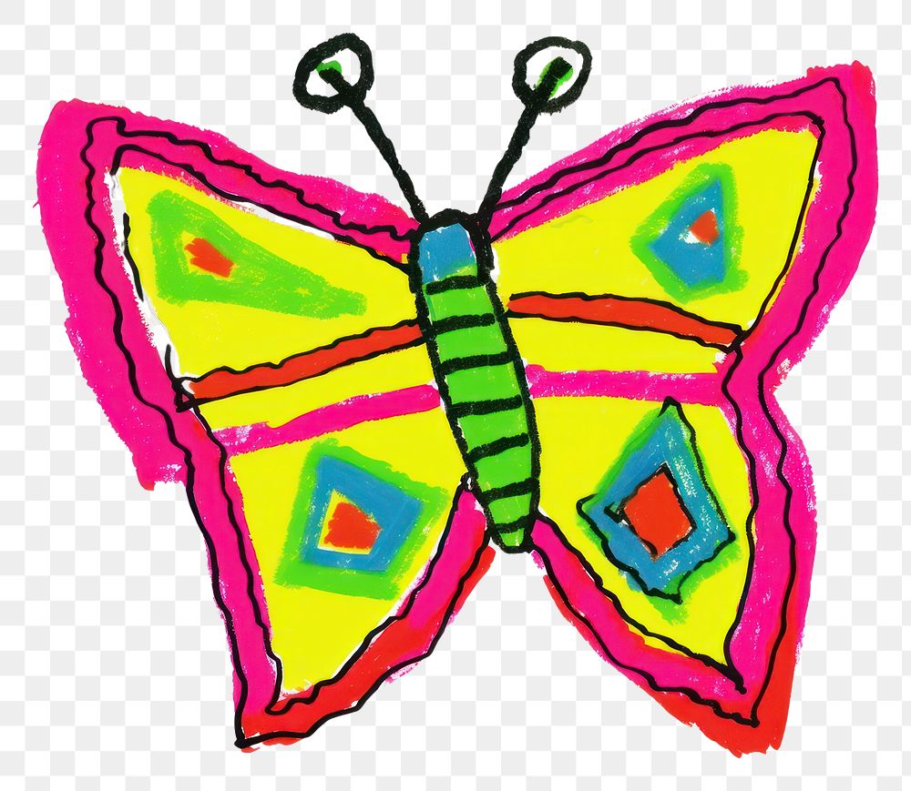 PNG Butterfly white background vibrant color creativity.