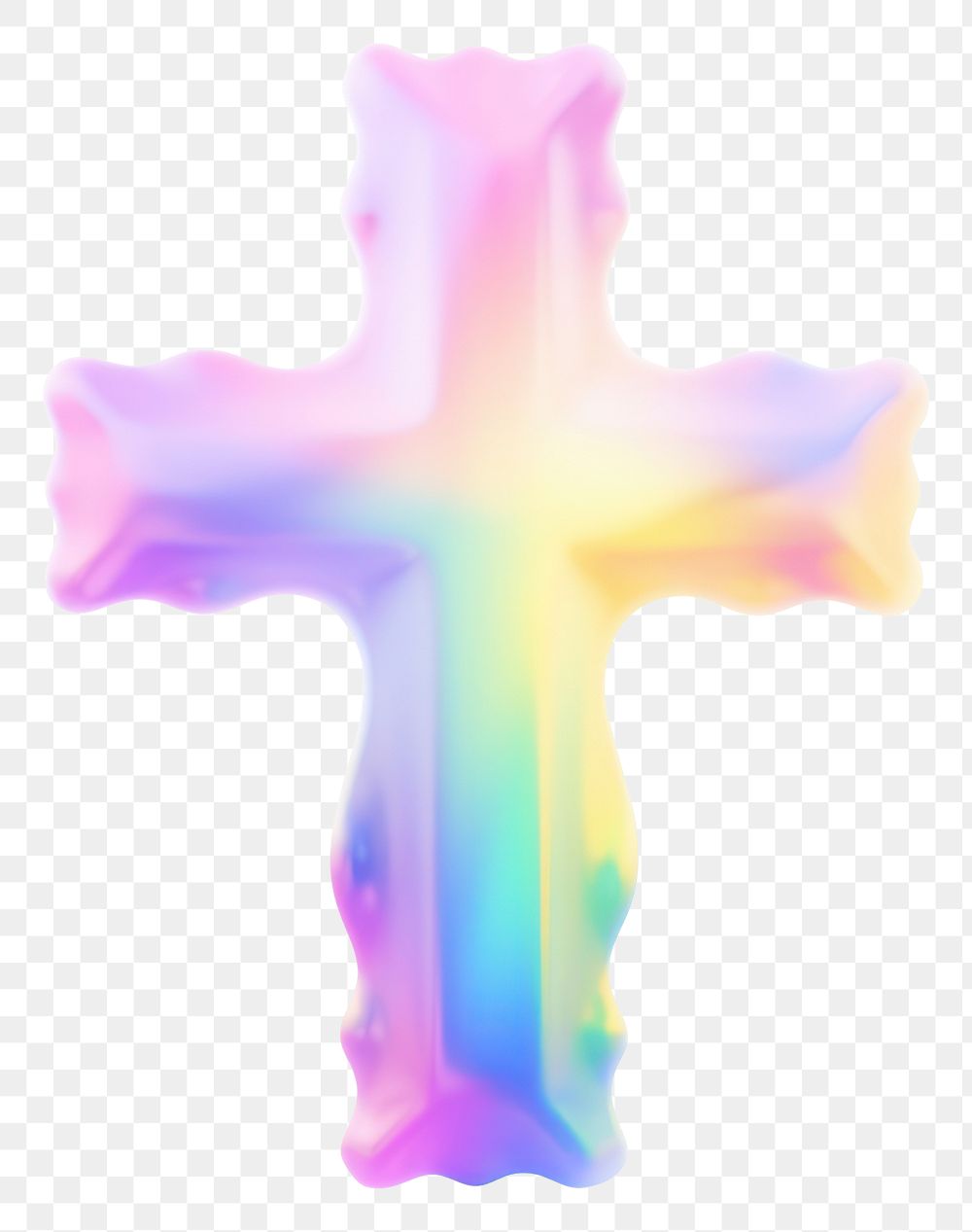 PNG Christian cross abstract symbol purple.