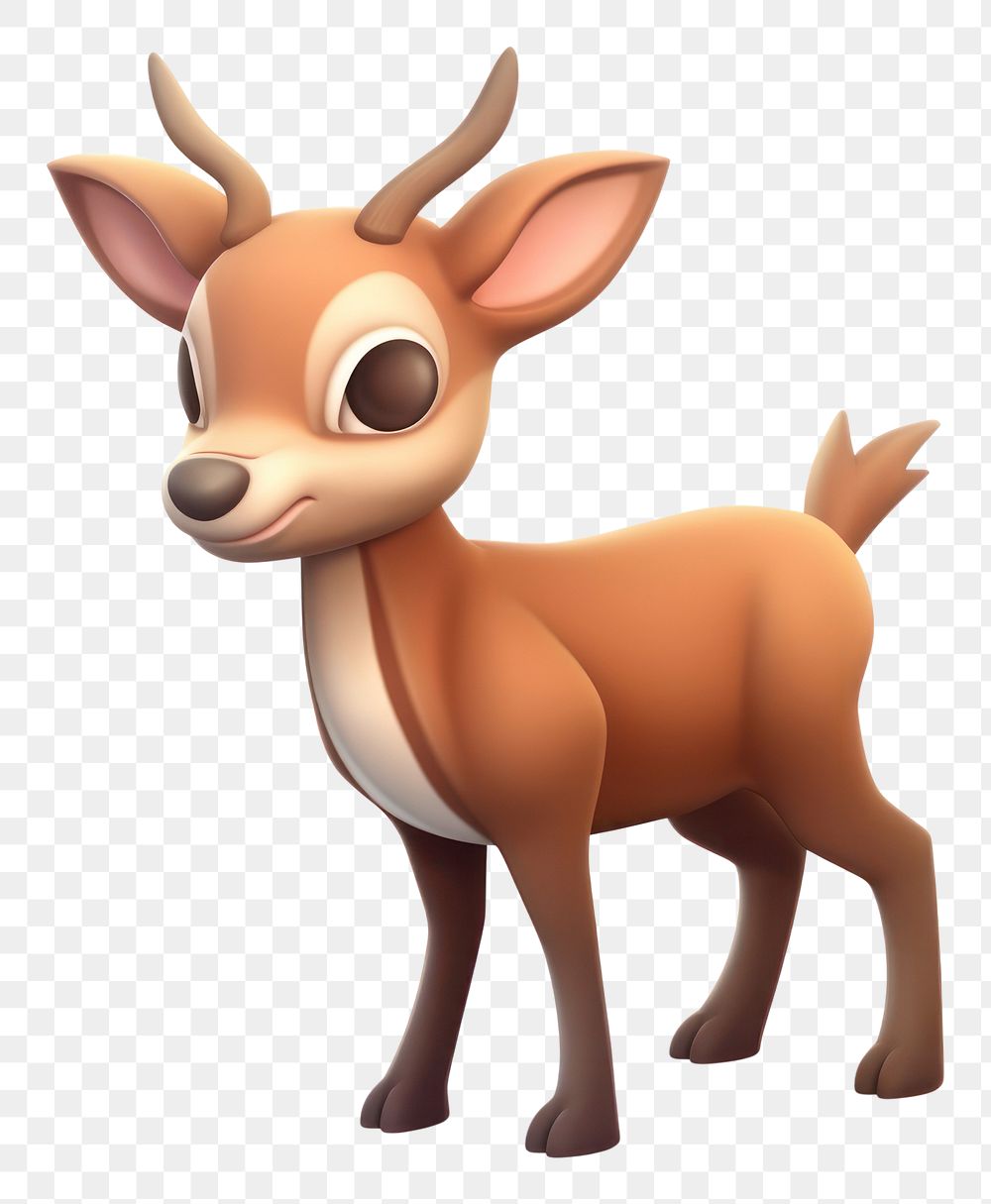 PNG Deer wildlife cartoon mammal. AI generated Image by rawpixel.