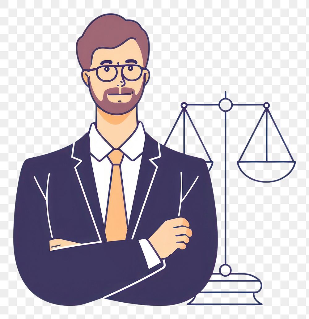 PNG Lawyer flat illustration adult art businesswear.