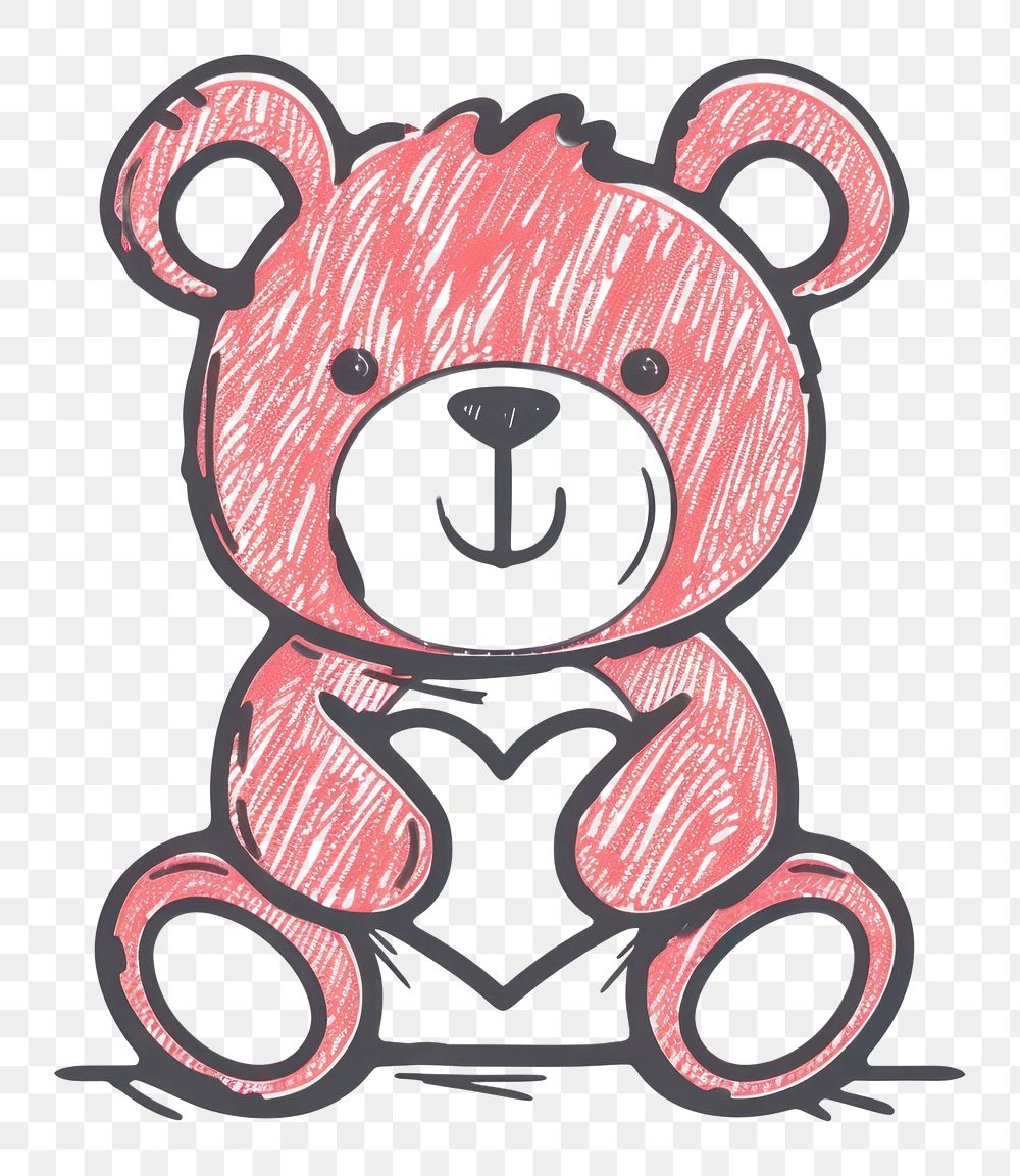 PNG Valentines teddy bear cartoon toy white background.