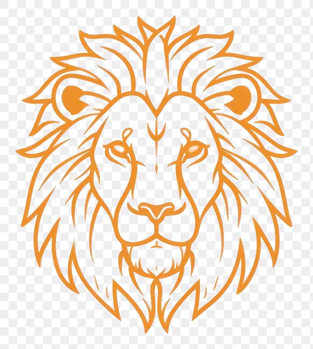 PNG Lion head mammal logo creativity.