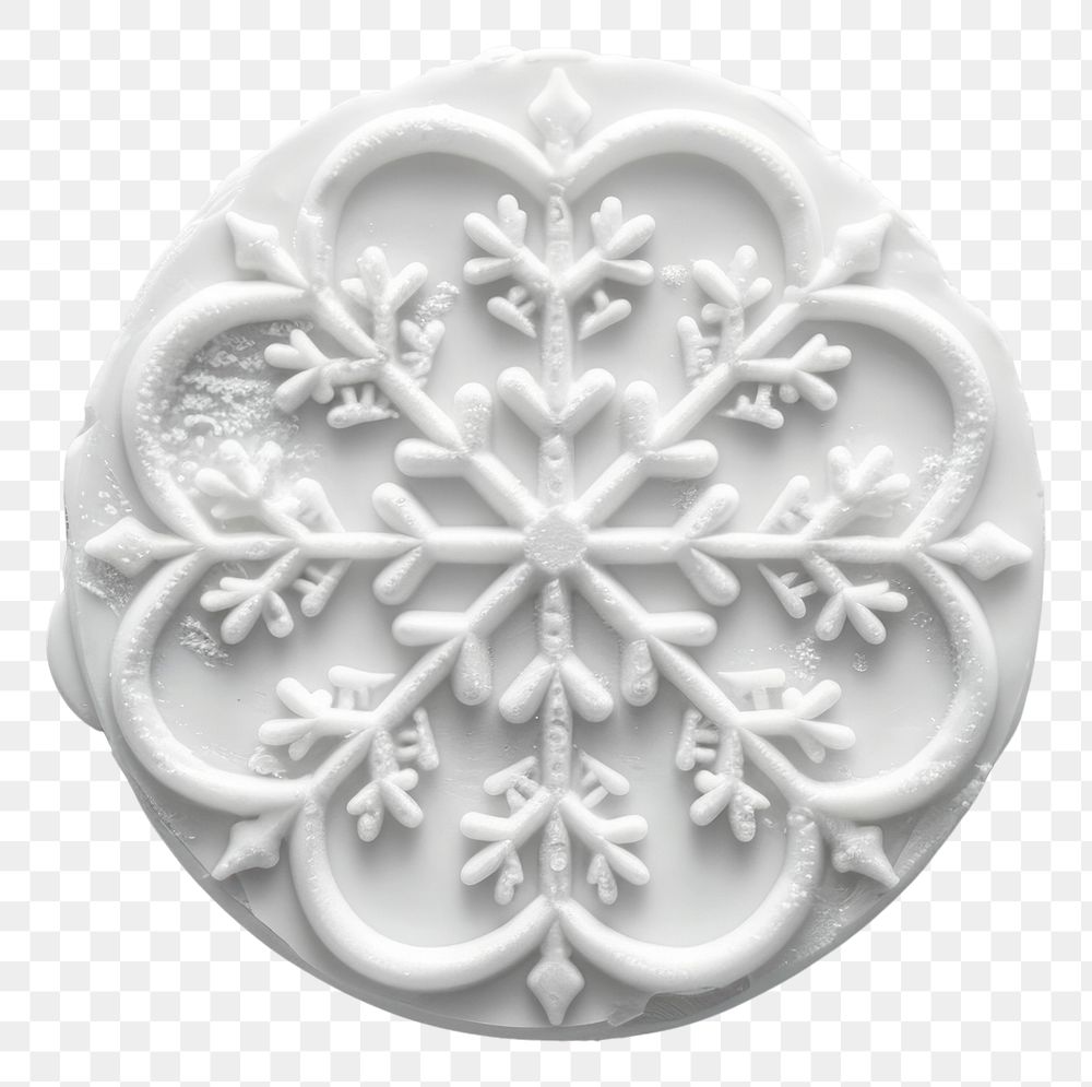 PNG  Seal Wax Stamp white snowflake creativity monochrome porcelain.