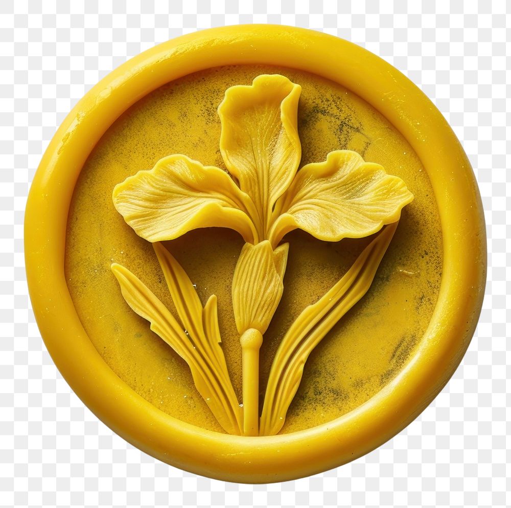PNG  Seal Wax Stamp yellow flag iris accessories freshness accessory.