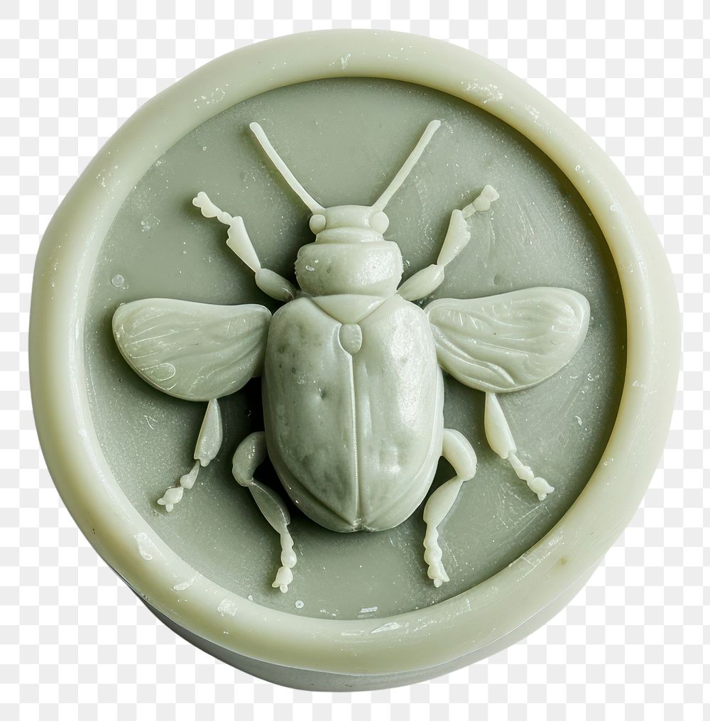 PNG  Seal Wax Stamp a bug animal insect art.