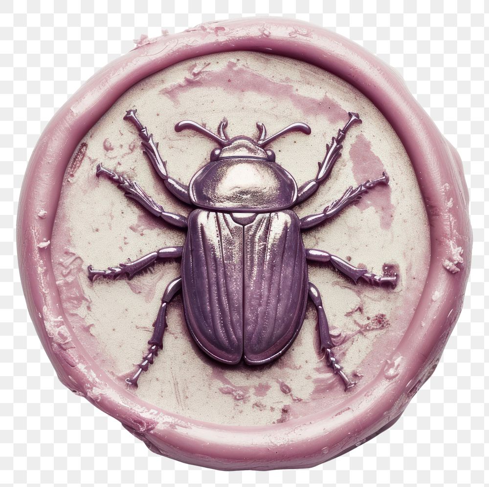 PNG  Seal Wax Stamp a bug animal white background accessories.