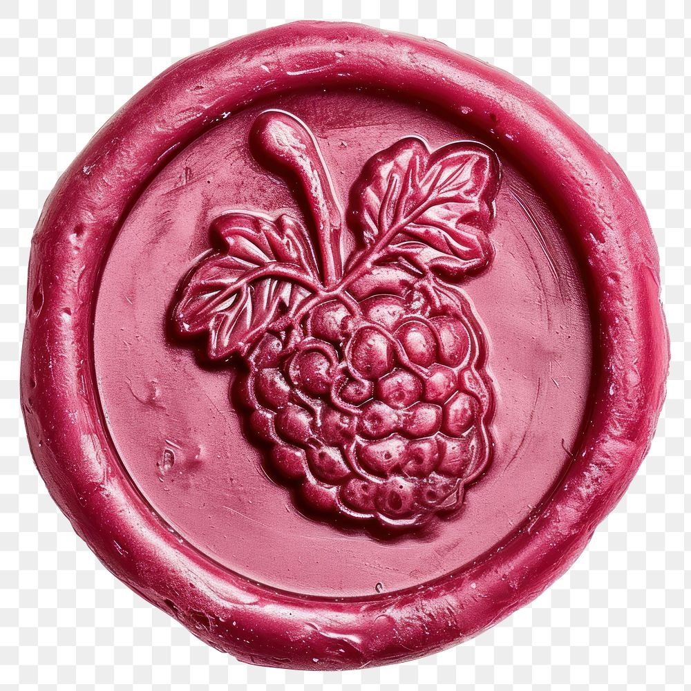 PNG  Seal Wax Stamp a berry food white background thimbleberry.