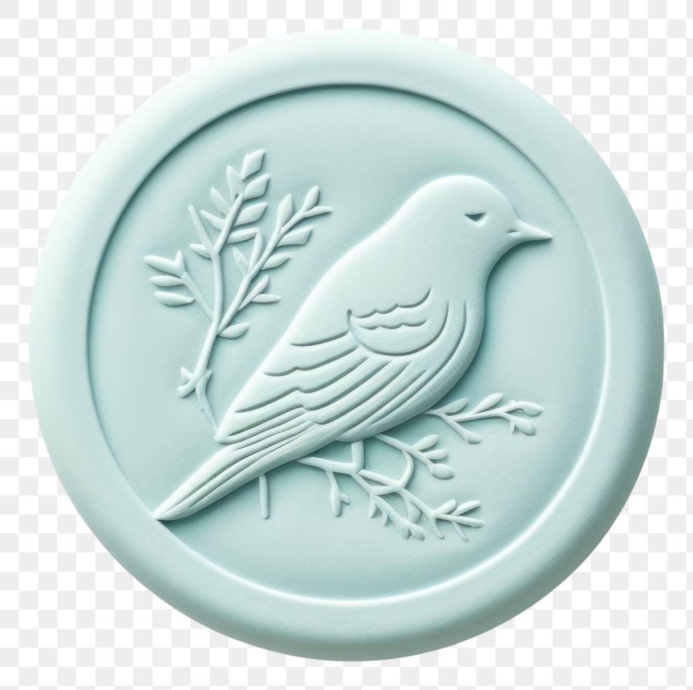 PNG  Seal Wax Stamp a bird white background representation creativity.