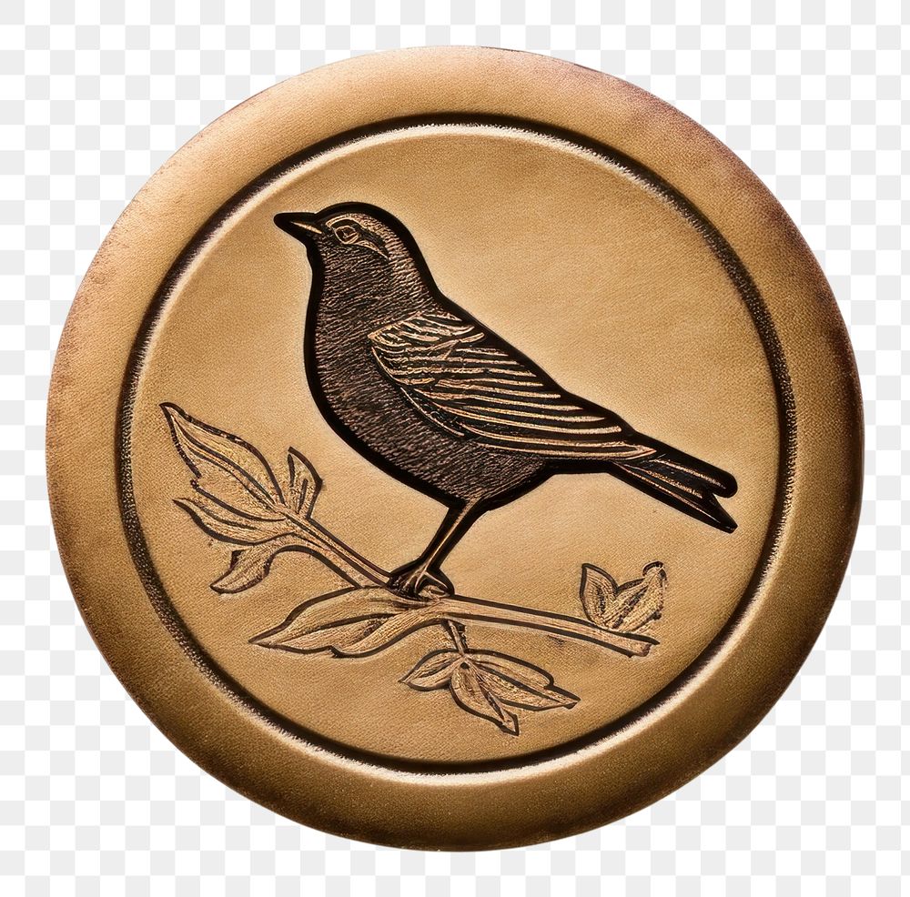 PNG  Seal Wax Stamp a bird animal white background accessories.