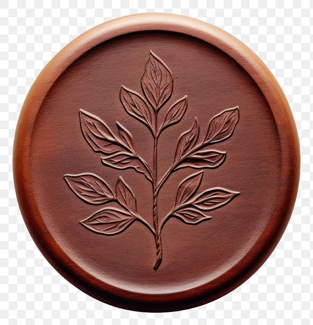 PNG  Seal Wax Stamp a botanical shape white background accessories.